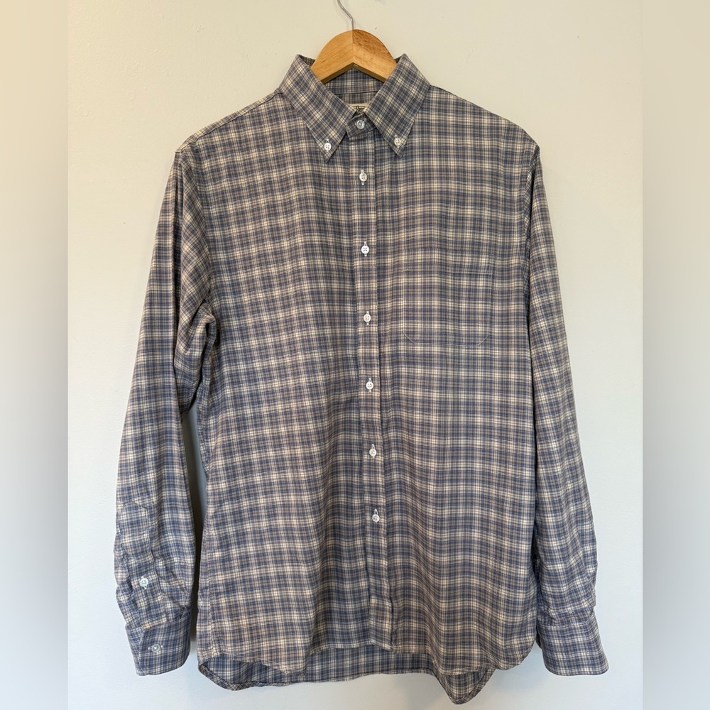 SOLD Gitman Bros Blue Plaid Button Down Men’s XL